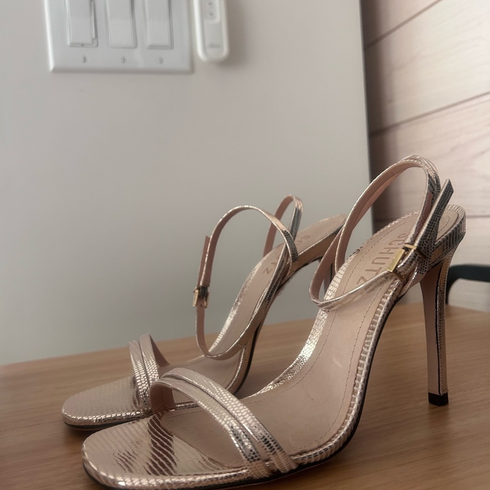 Schutz Women's Gold Strappy Heels